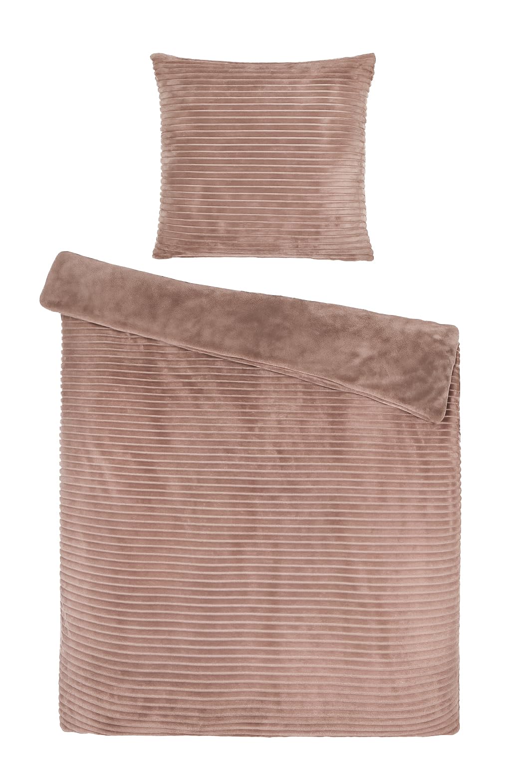 heimtexland Typ768 Bettwäsche 135x200 Taupe Cord