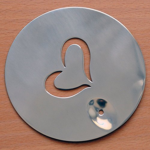HAB & GUT CS001 Cappuccino Schablonen 11cm Edelstahl 3tlg Cafe Herz