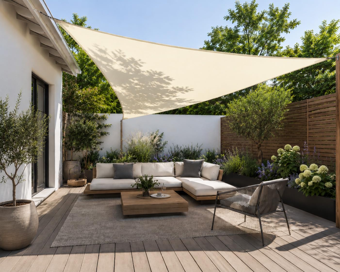 heimtexland Typ935 Sonnensegel 500x500 cm Creme