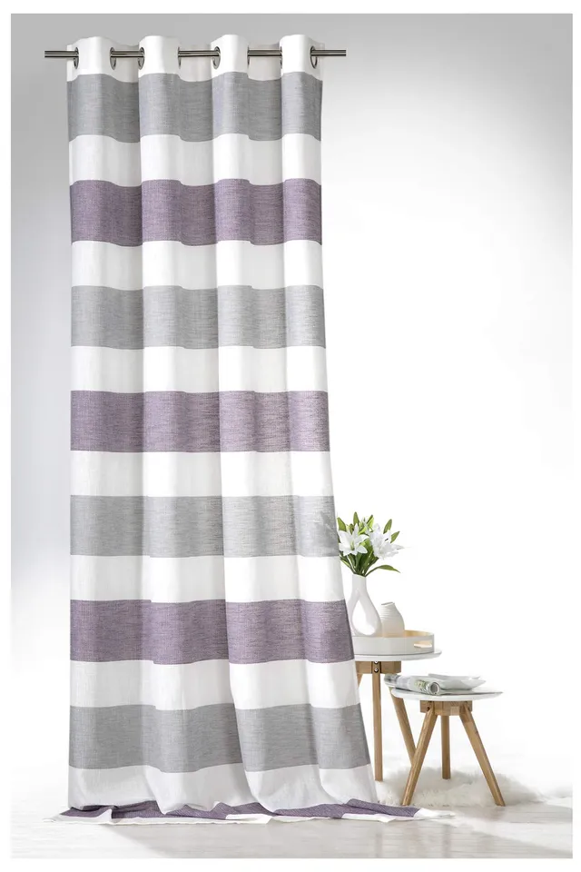 heimtexland Typ633 Ösenschal 245x140 cm Lila halbtransparent