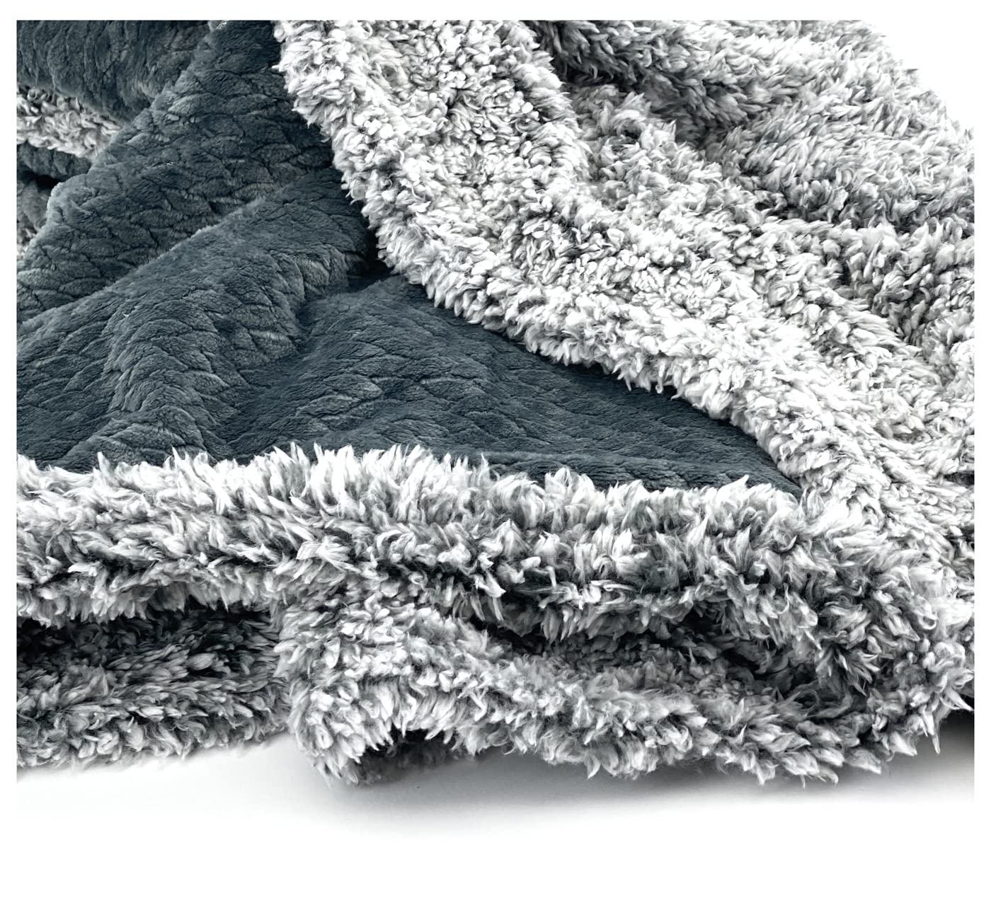 heimtexland Typ781 Sherpa Kuscheldecke 200x150 anthrazit extra warm