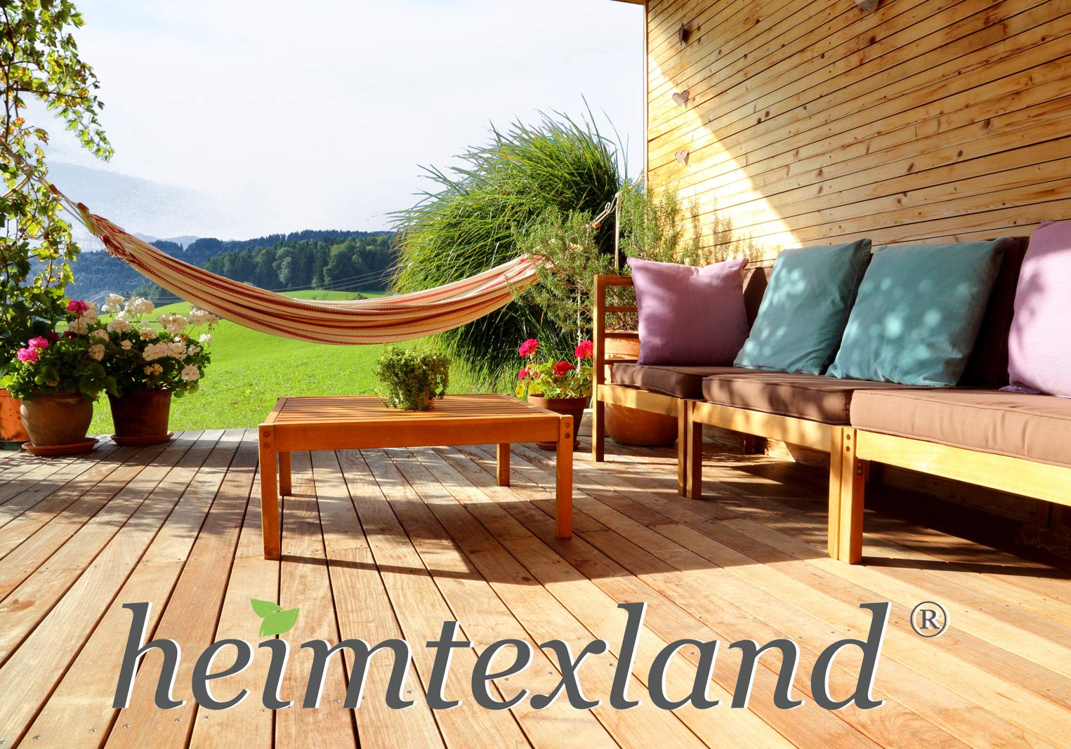 heimtexland Typ551 Lotus Outdoor-Kissen 45x45 cm taupe wasserabweisend