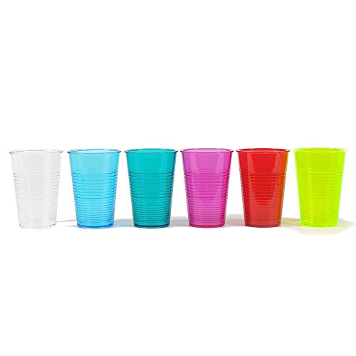 HAB & GUT KB004 Trinkbecher Glas-Optik pink 21 cl 4er