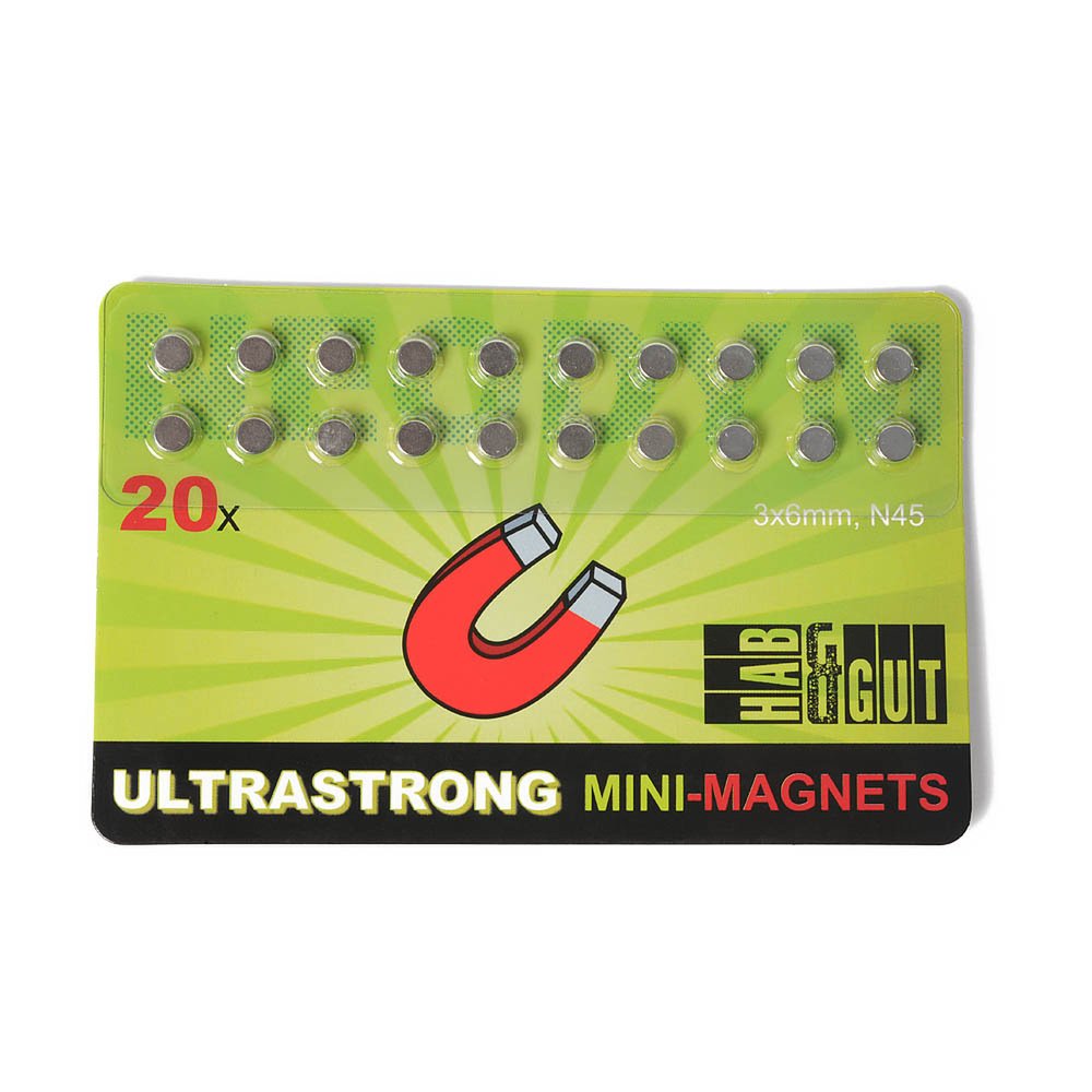 HAB&GUT MC000 Mini Magnete N45 6x3 mm 20 Stk