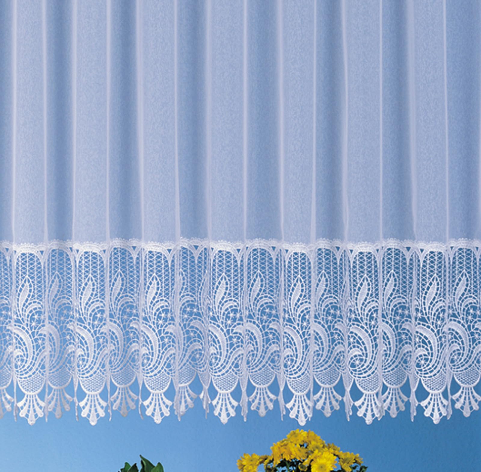 heimtexland Typ516 Store weiß 145x600 cm transparent