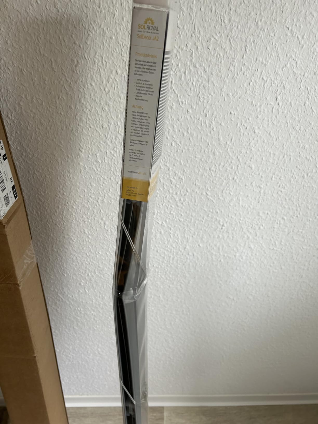 Sol Royal Alu Jalousie 25mm B80x175 Weiß Glänzend zum Klemmen