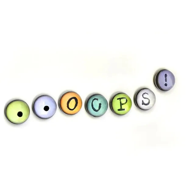 HAB & GUT Arts & Lyrics MC205V Kühlschrankmagnete OOPS 7er Set 25 mm