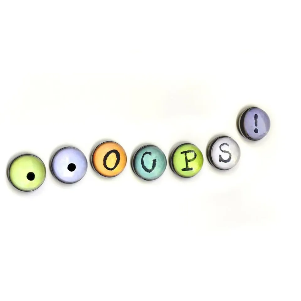 HAB & GUT Arts & Lyrics MC205V Kühlschrankmagnete OOPS 7er Set 25 mm