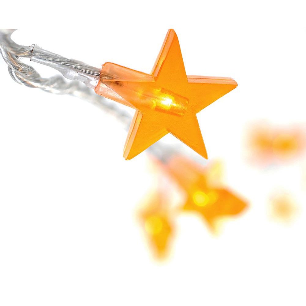 HAB & GUT L004-O Lichterkette Stern Orange 5 m