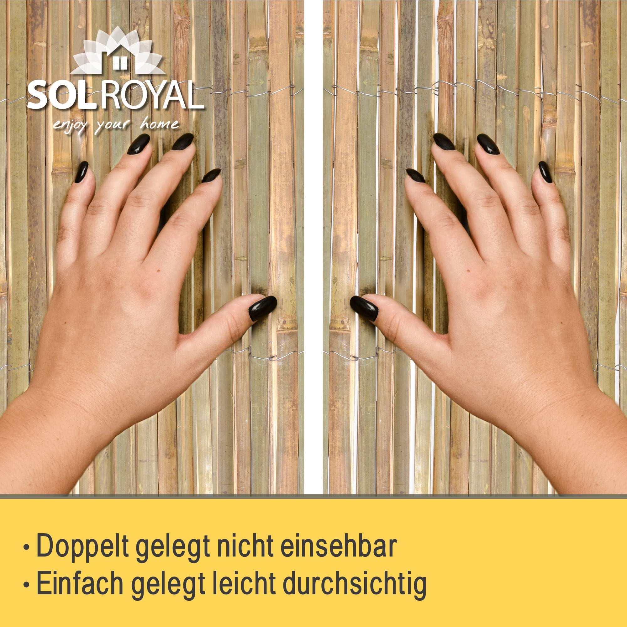 Sol Royal SolVision B89 Bambusmatte 160x600 Natur Sichtschutz