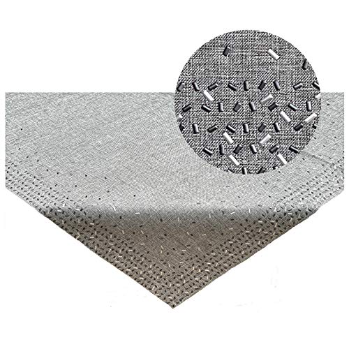 heimtexland Typ712 Tischdecke 85x85 Grau Nieten