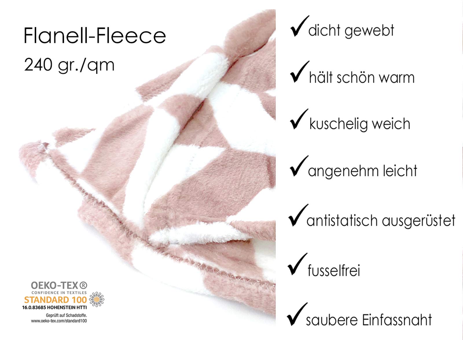 heimtexland Typ722 Kuscheldecke Flanell 200x150 Anthrazit