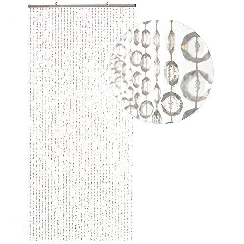 HAB & GUT DV0355 Türvorhang Diamanten Klar 90x200