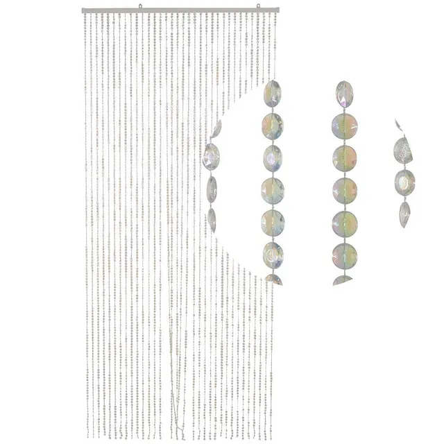 HAB & GUT DV0355 Türvorhang Diamanten Klar 90x200