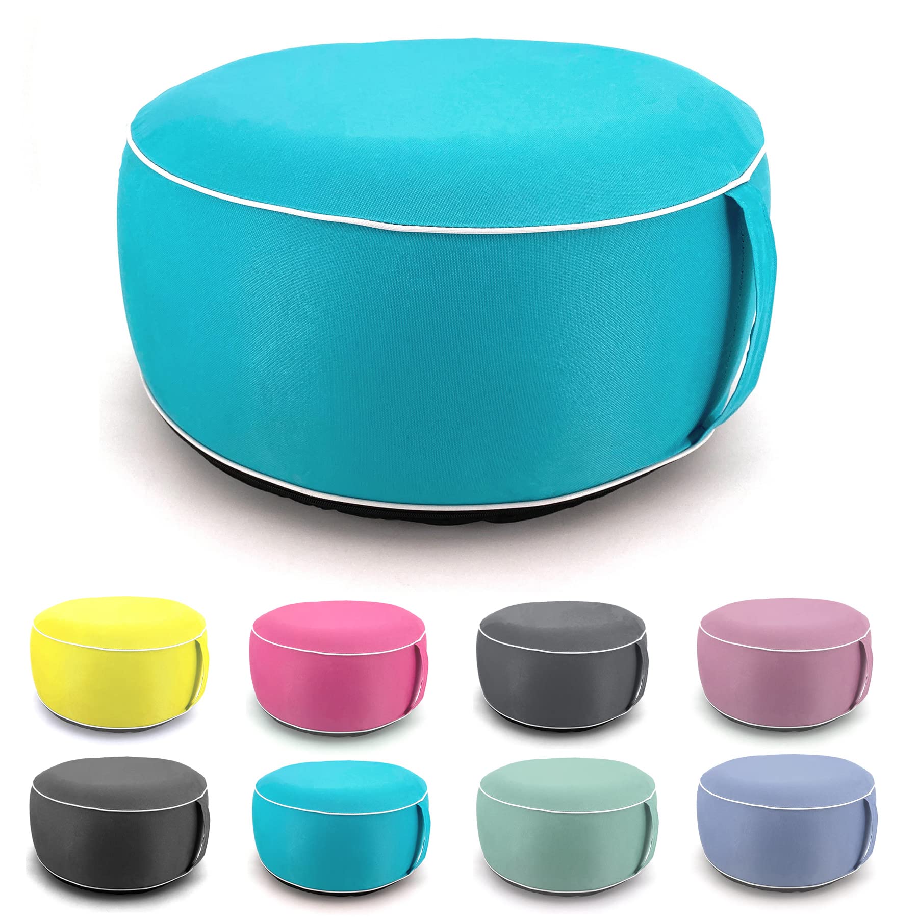 heimtexland Typ841 Outdoor Pouf Gelb aufblasbar Ø56 cm