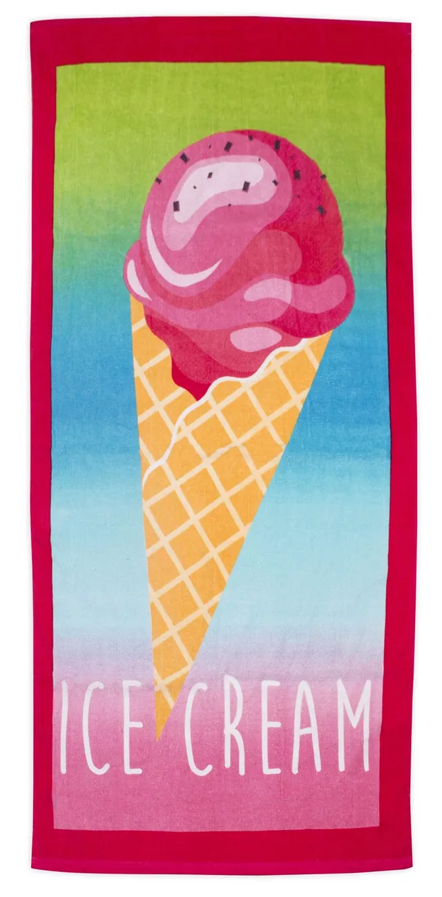 heimtexland Typ528 Strandtuch 152x76 Ice Cream Baumwolle