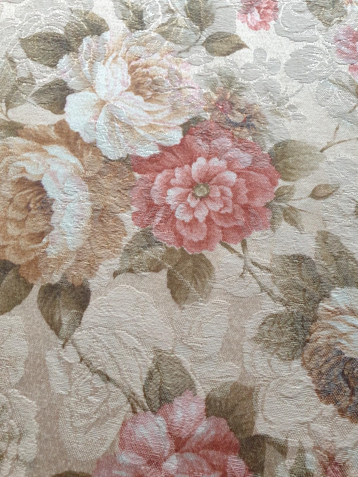 heimtexland Landhaus Rosen Typ442 Kissenhülle 40x40 cm Creme-Rosé
