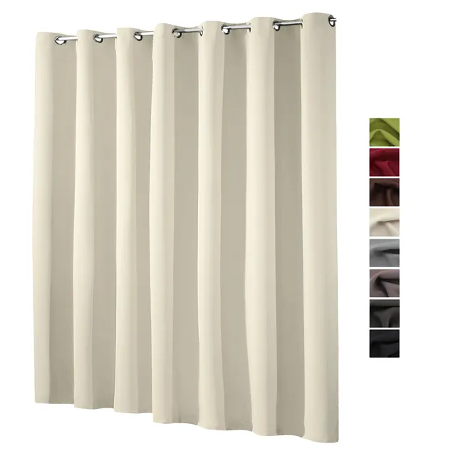 heimtexland Typ139 Ösenschal Verdunkelungsgardine 245x275 cm creme