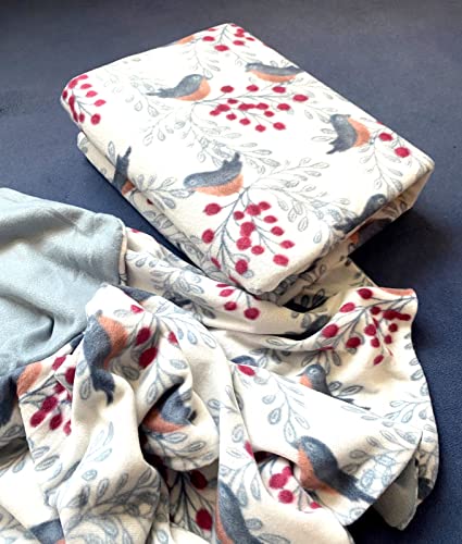 heimtexland Typ785 Bettwäsche 135x200 Vögel Fleece Allergiker