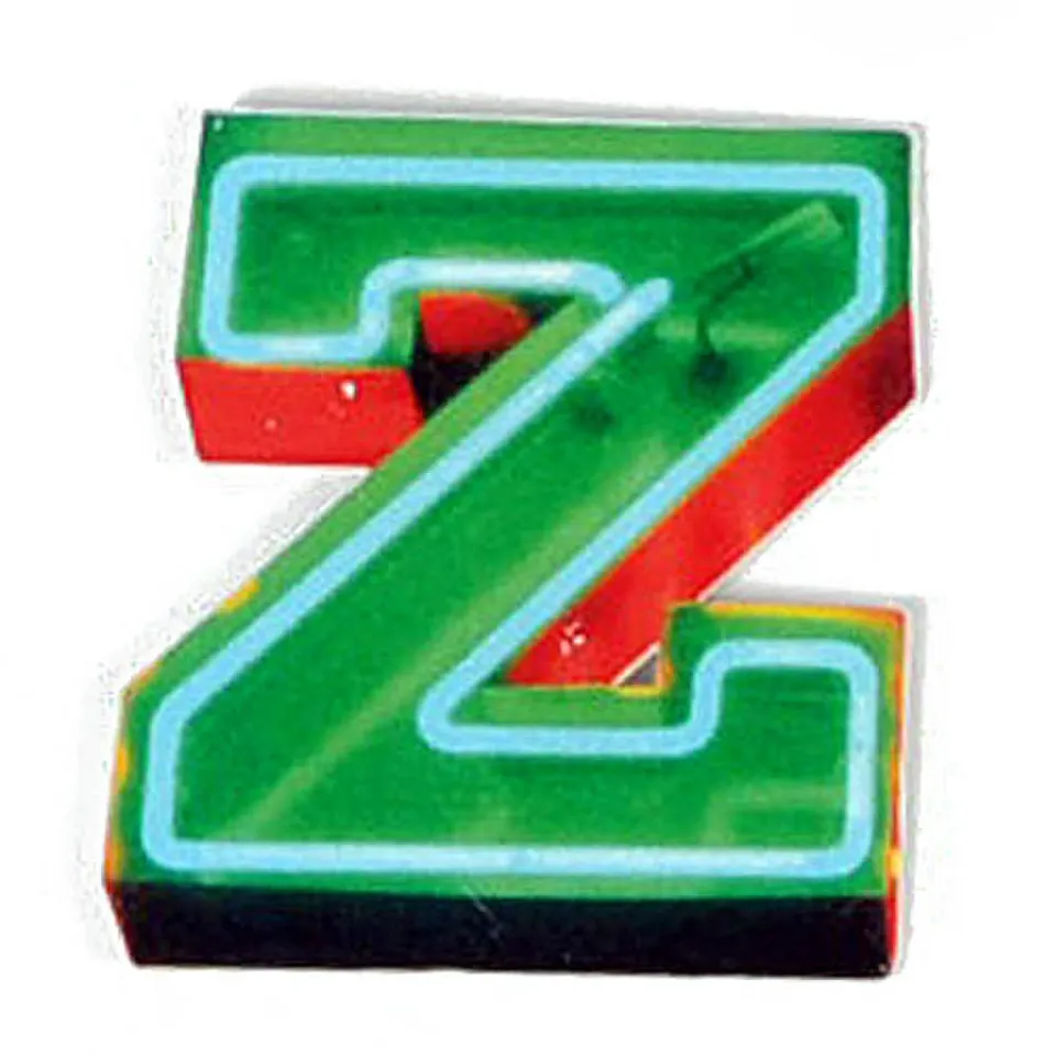 HAB & GUT VM026 Magnetbuchstabe Z Blech Vintage Neon