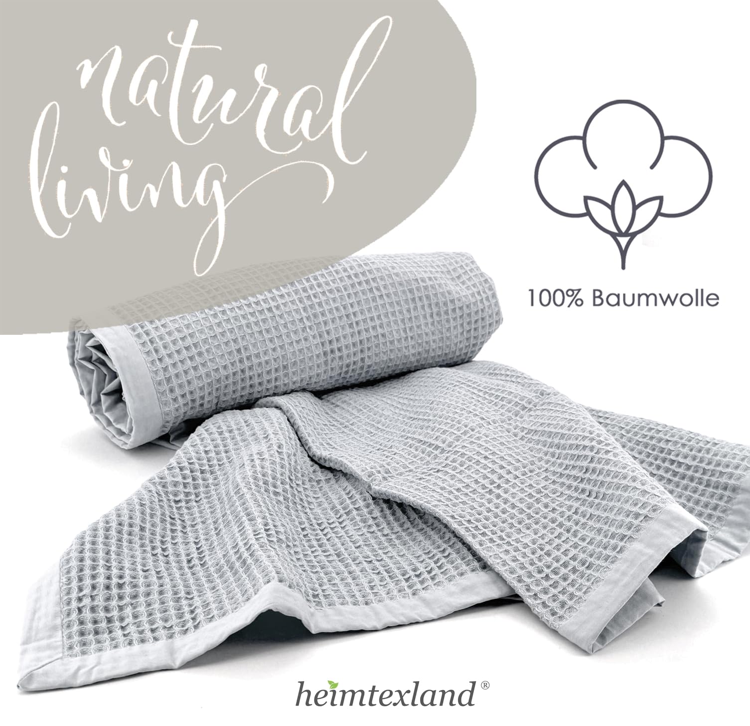 heimtexland Typ914 Sommerdecke 150x140 cm grau Baumwolle