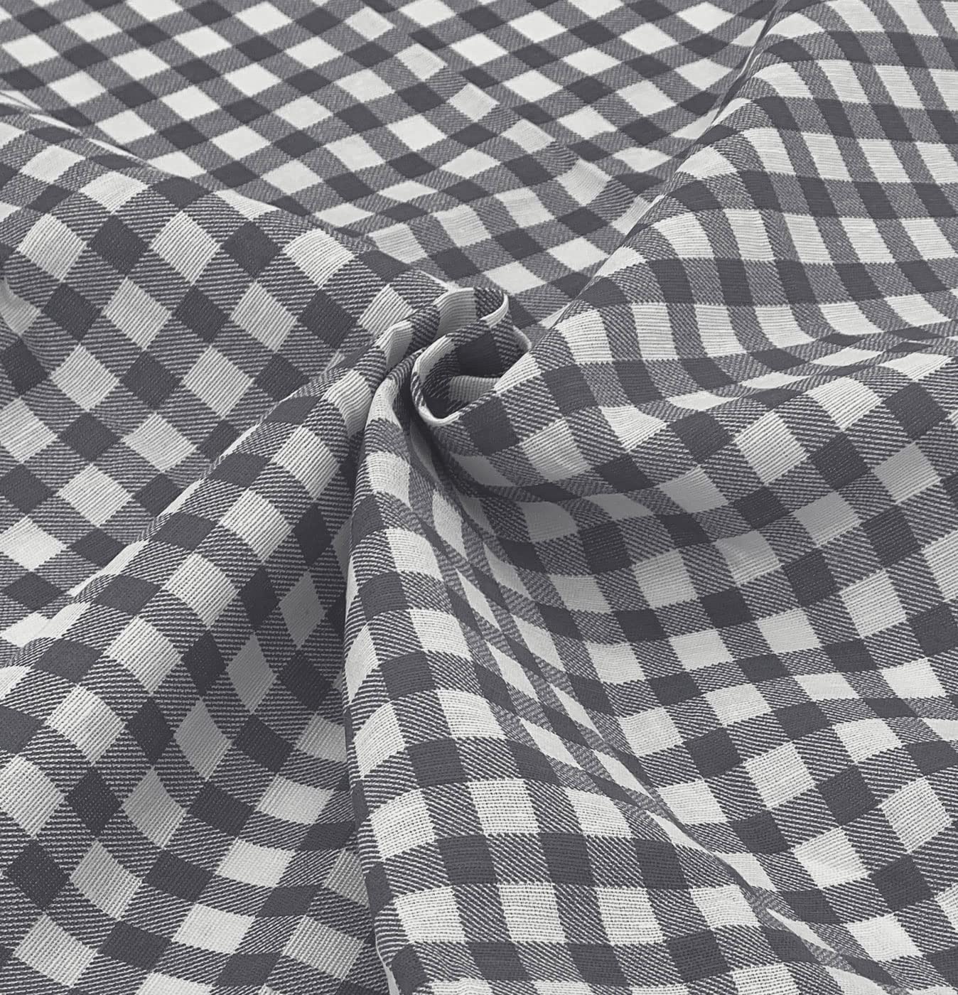 heimtexland Typ331 Auflagen-Set grau 50x220 cm Vichy-Karo
