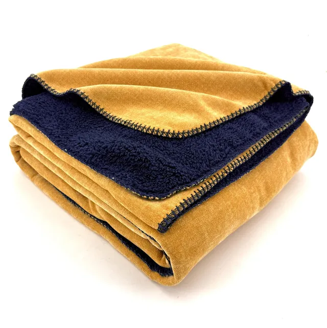 heimtexland Typ909 Kuscheldecke 150x200 Senfgelb Sherpa