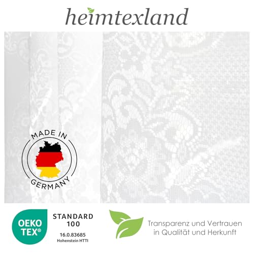 heimtexland Typ265 Scheibengardine Ranke Weiß 105x150 cm