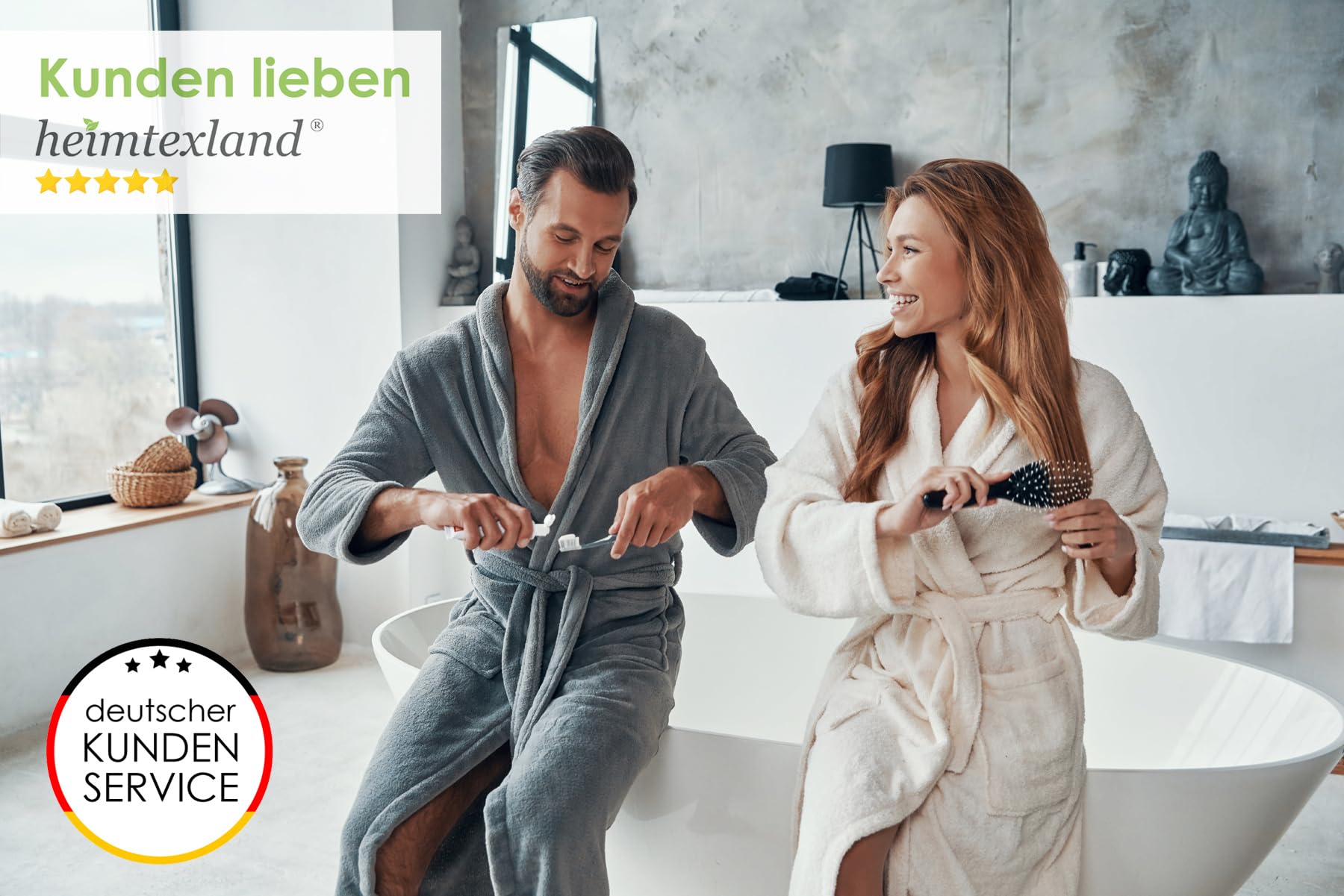 heimtexland Typ878 Bademantel Flanell