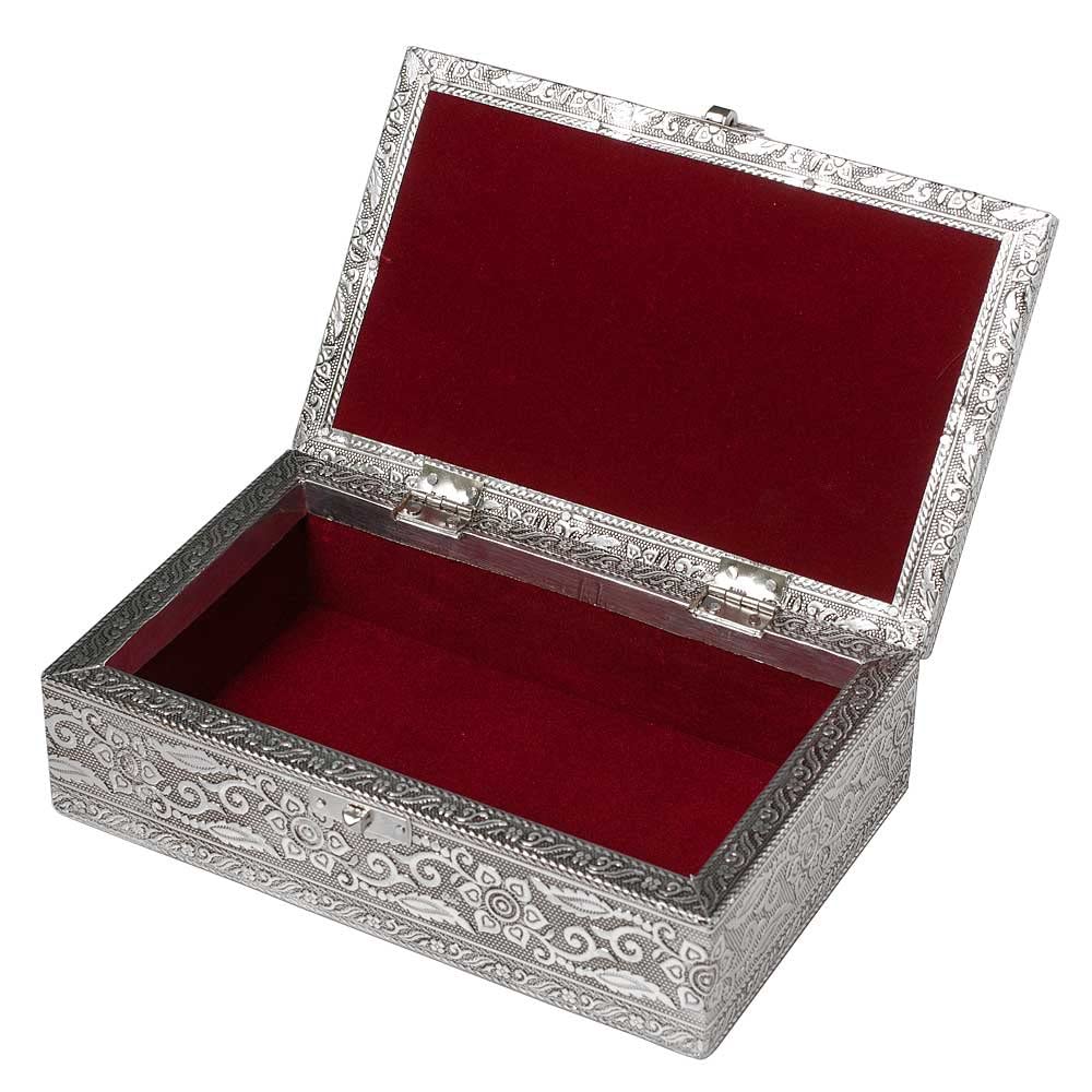 HAB & GUT BOX011 Schmuckbox Totenkopf Aluminium 20x12x6