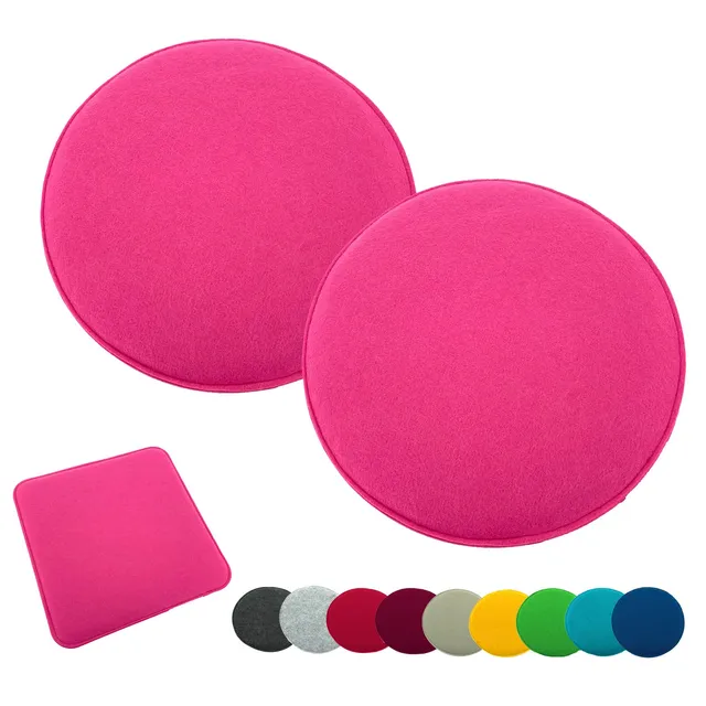 heimtexland Typ631 Sitzkissen Filz 35x35 cm pink 2 Stück