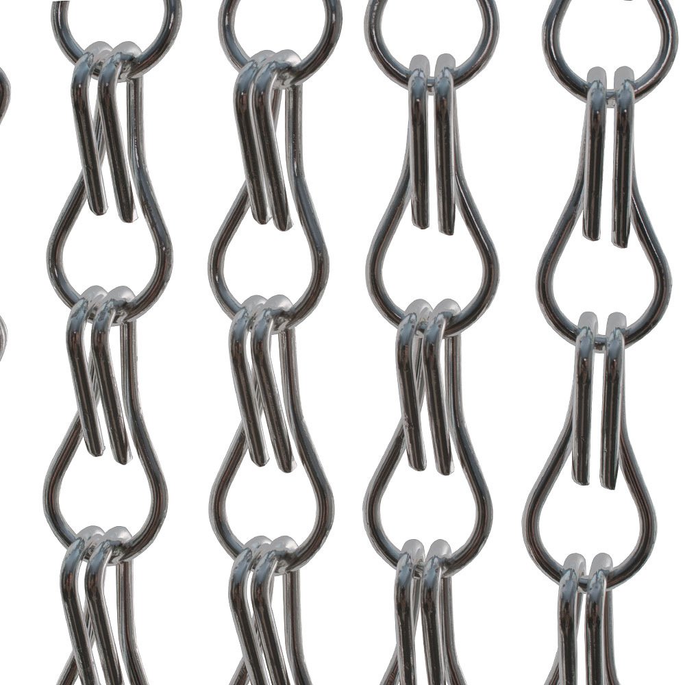 HAB & GUT Metallglieder Türvorhang silber 90x210cm