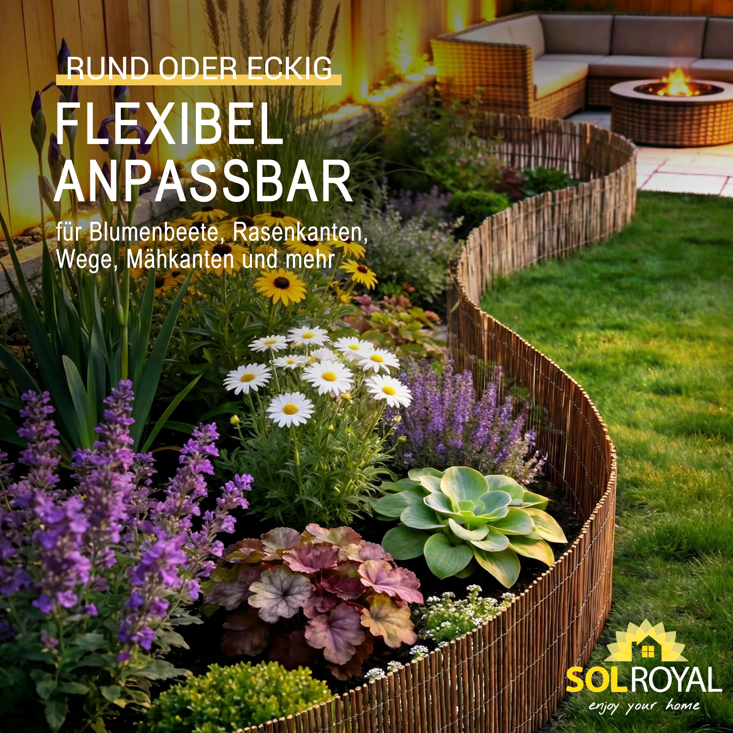 Sol Royal WB79 Beeteinfassung Weide 40x300 cm zum Stecken