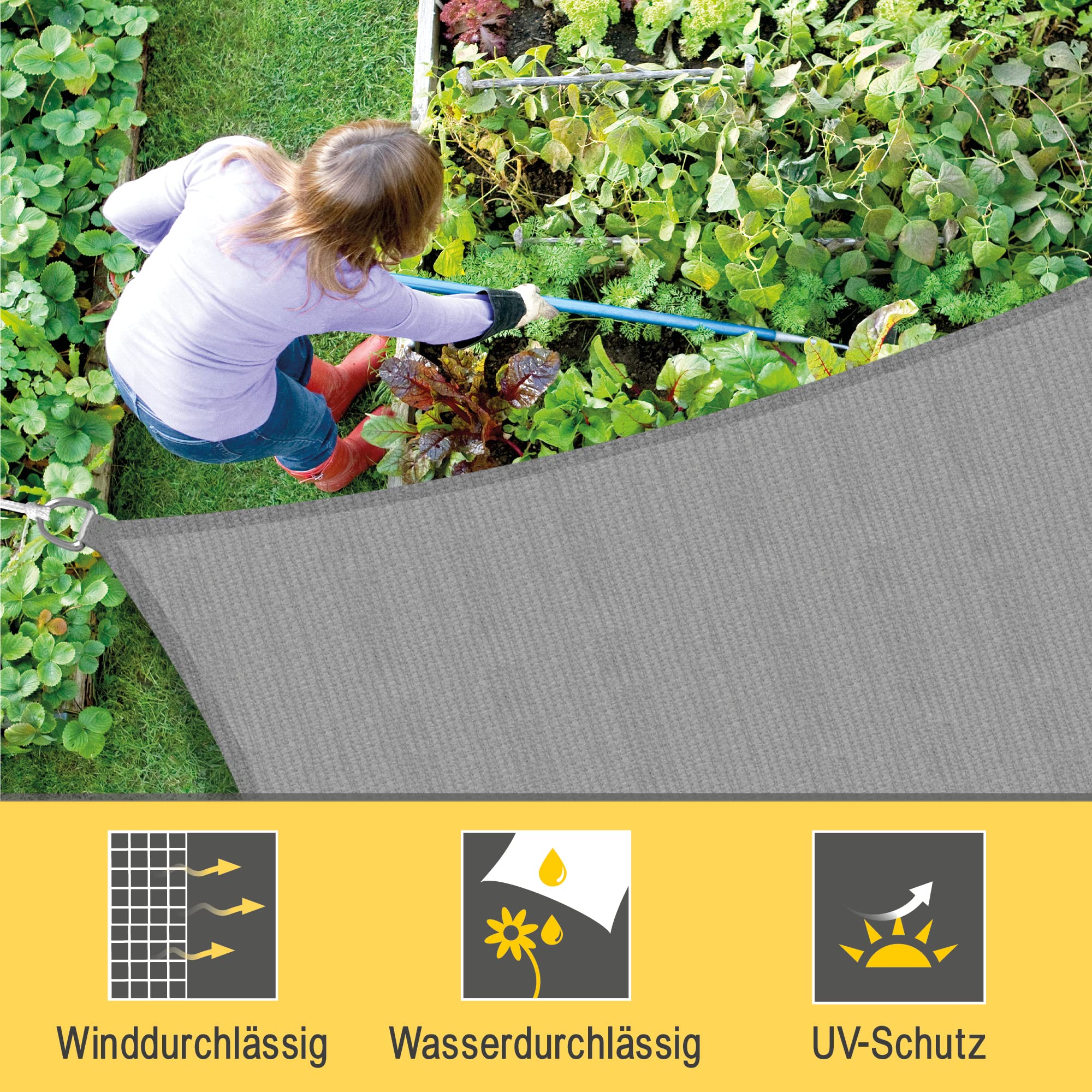 Sol Royal SolVision Sonnensegel Grau wasserdurchlässig