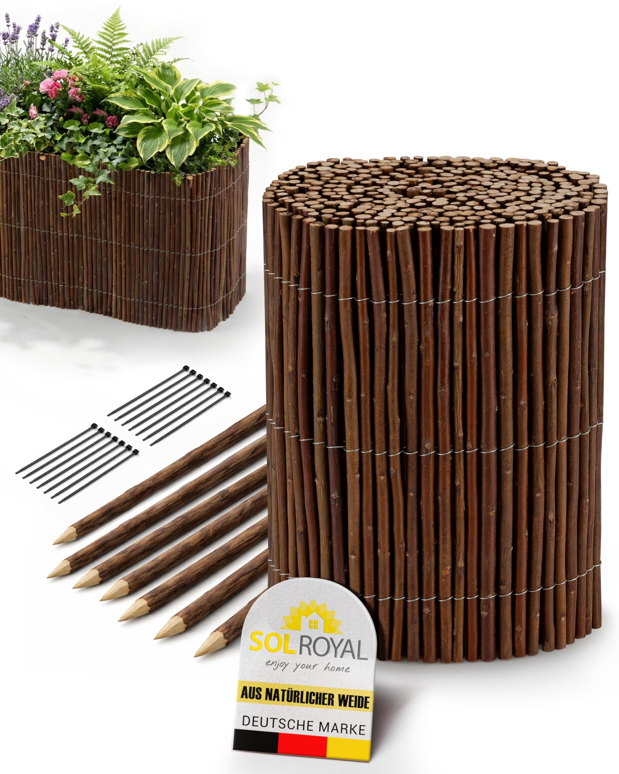 Sol Royal WB79 Beeteinfassung Weide 40x300 cm zum Stecken
