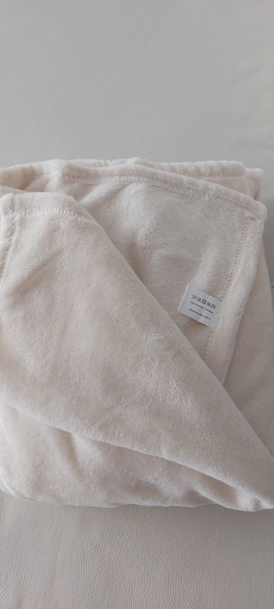 heimtexland Typ176 Kuscheldecke 150x200 creme Flanell