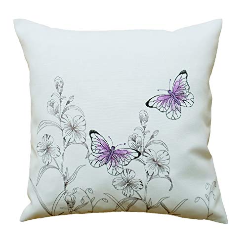 heimtexland Butterfly Typ680 Kissenhülle 40x40 lila bestickt