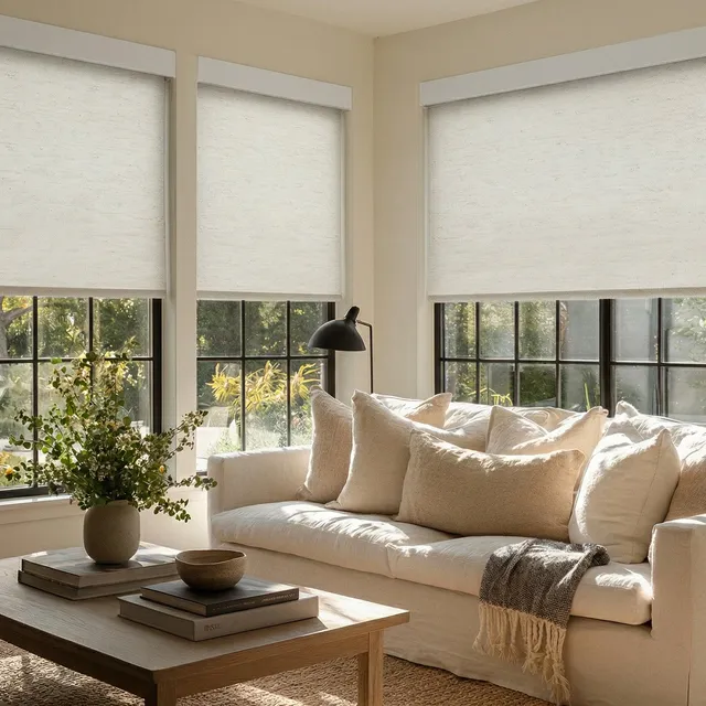 SmartWings Linen Rollo Blackout Leinenoptik motorisiert