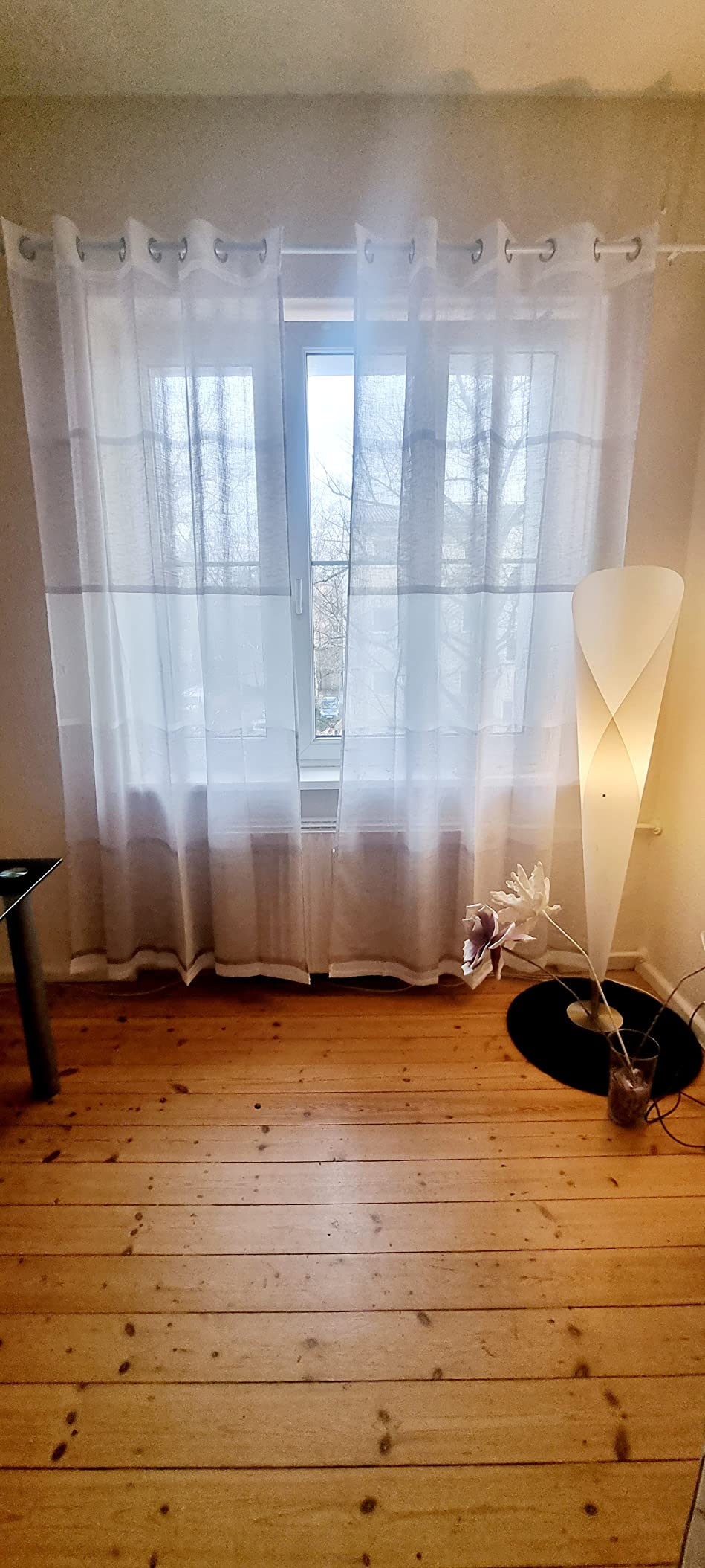 heimtexland Typ562 Ösenschal 245x140 cm sand halbtransparent