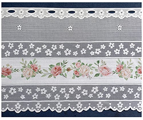 heimtexland Shabby Chic Typ763 Scheibengardine weiß 45x145 lichtdurchlässig