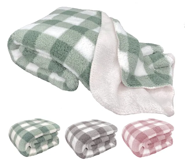 heimtexland Typ837 Kuscheldecke Sherpa 200x150 Mint Grün extra warm