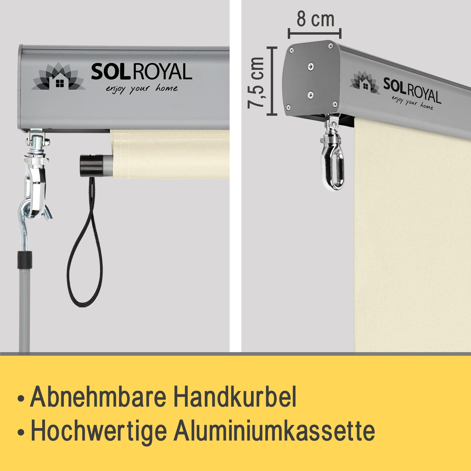Sol Royal SolVision MS5 Senkrechtmarkise Beige 160x250 cm