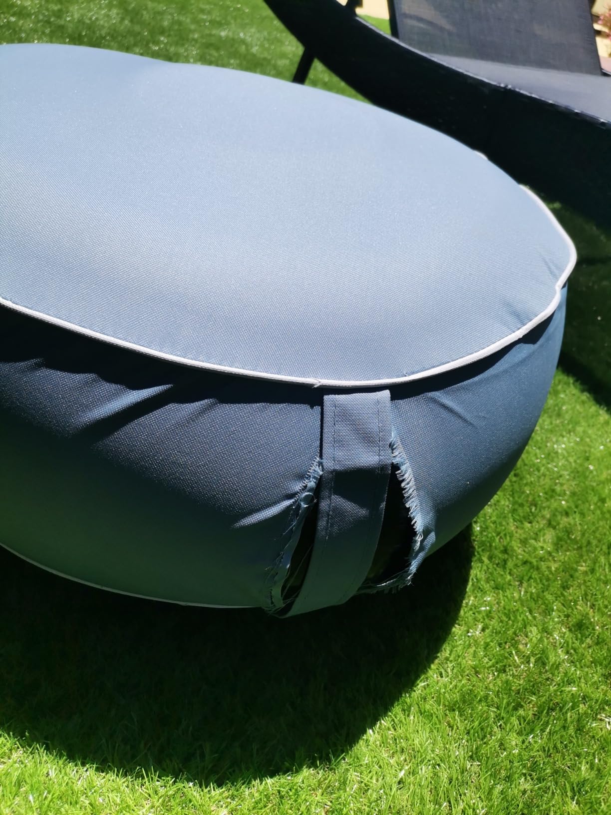 heimtexland Typ841 Outdoor Pouf Gelb aufblasbar Ø56 cm