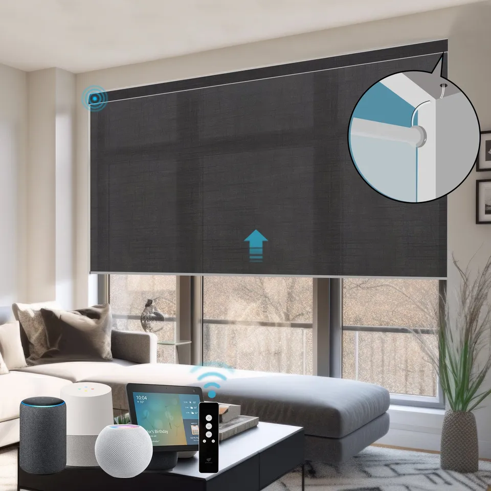 SmartWings Twilight Kabel-Rollo lichtfilternd dunkel