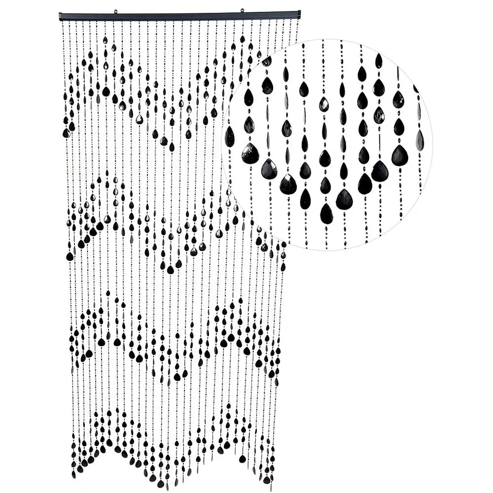 HAB & GUT Klunker DV0323 Türvorhang 90x200 cm schwarz Perlen