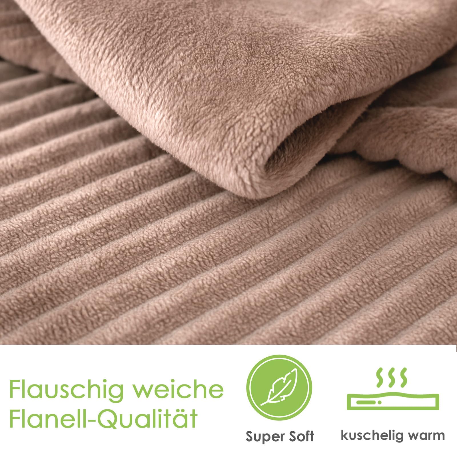 heimtexland Typ768 Bettwäsche 135x200 Taupe Cord
