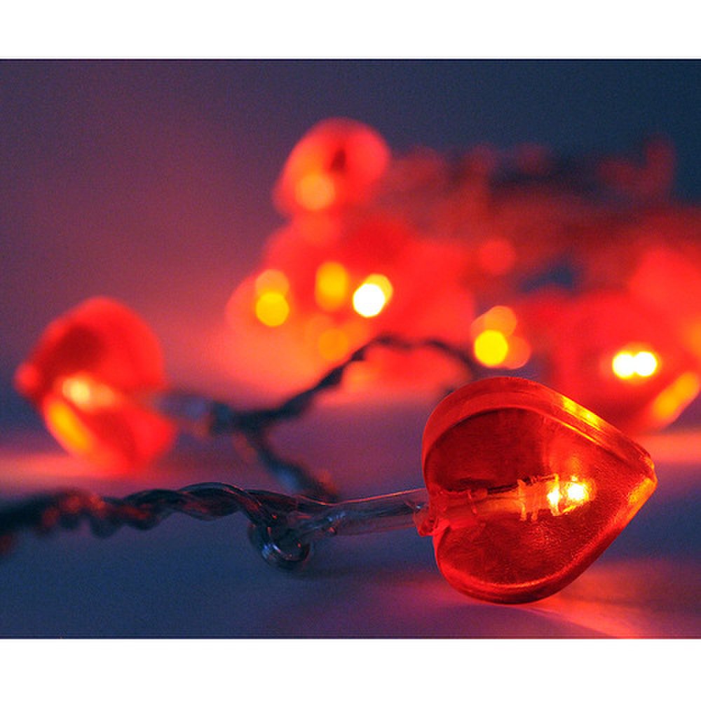 HAB & GUT L006-R Lichterkette Herzen Rot 5 m