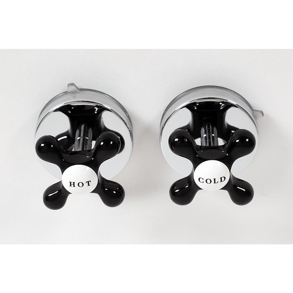 HAB & GUT ch001b Wandhaken mit Saugnapf Schwarz 2er Set Retro