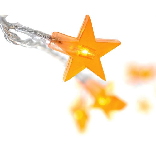 HAB & GUT L004-O Lichterkette Stern Orange 5 m