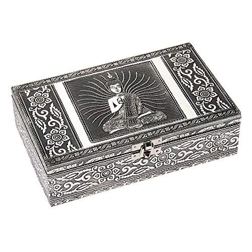 HAB & GUT BOX015V Schmuckbox Buddha Aluminium 20x12x6